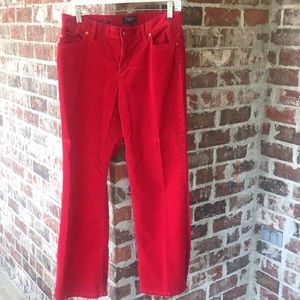 Talbots Red corduroy petite pants